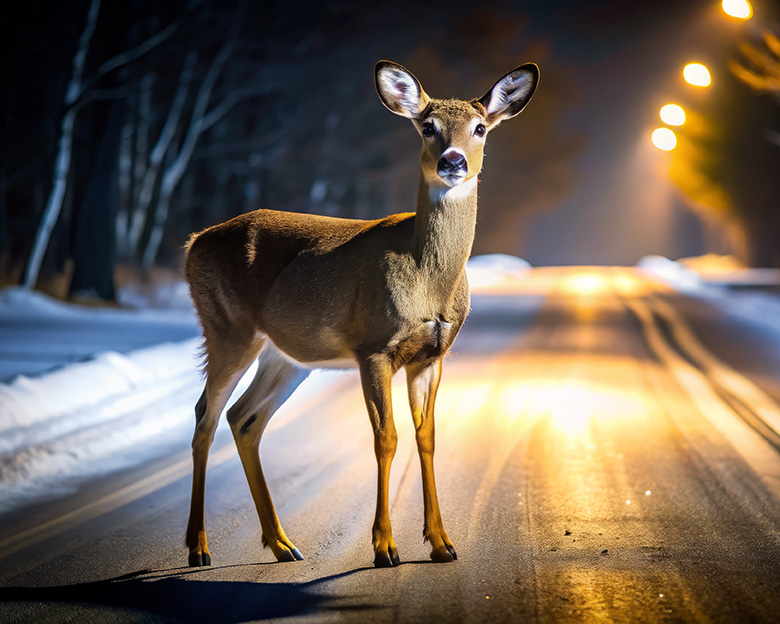 Deer in Headlights, representing the surveillance brain